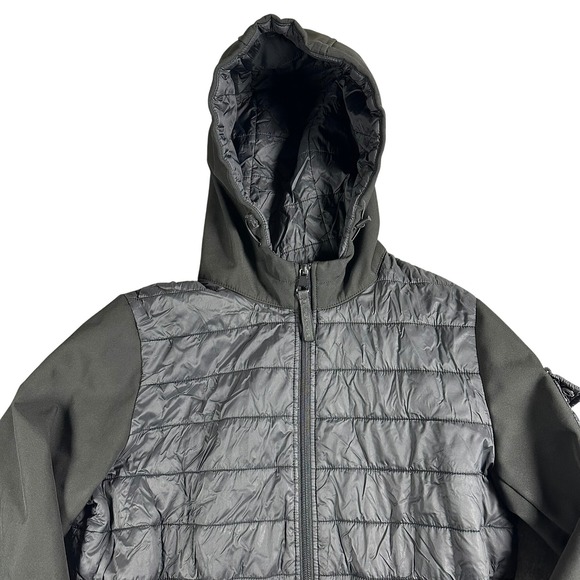 Lauren Ralph Lauren Jackets & Blazers - Lauren Ralph Lauren Women's Black Quilted Hybrid Zip Up Hooded Jacket Size L